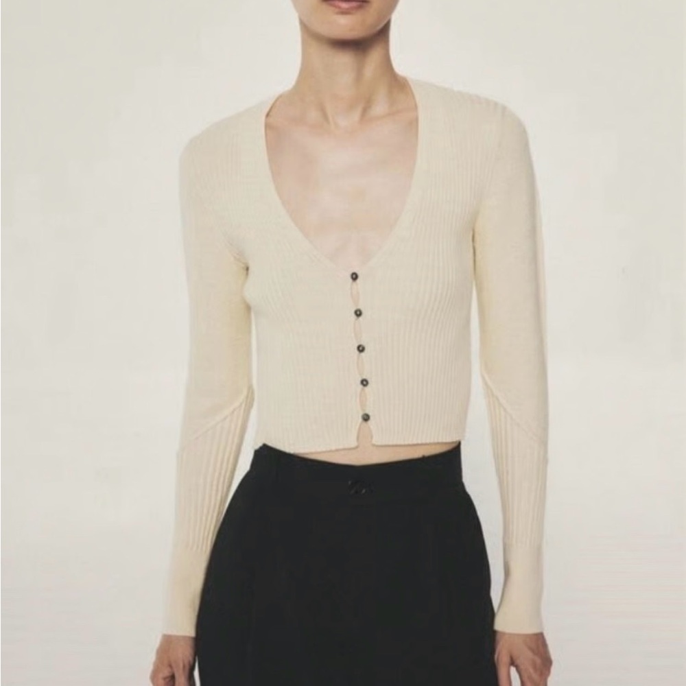 Janessa Leone Elise Sweater Medium Natural Nwot